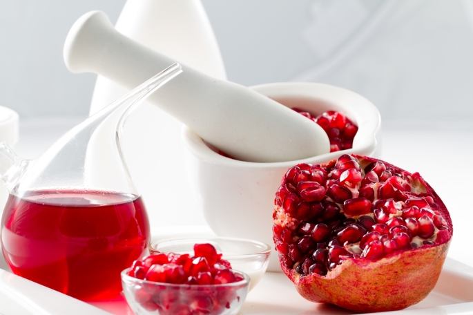 Organic cosmetics - Pomegranate, alternative medicine, healthy c
